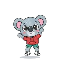 Koalala doing the ymca dance