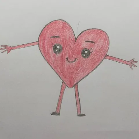 A drawing whose arms and legs stand apart from the body